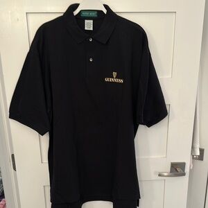 NWOT Guinness Black Polo Shirt Classic Style